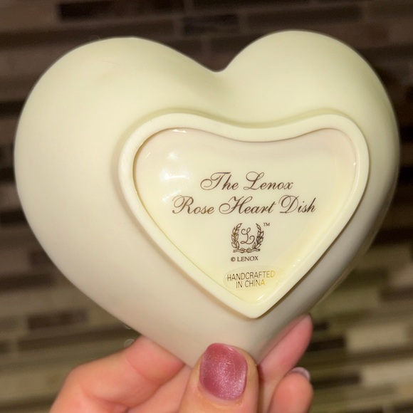 Lenox Porcelain Rose Heart Dish NWOT - Picture 4 of 8